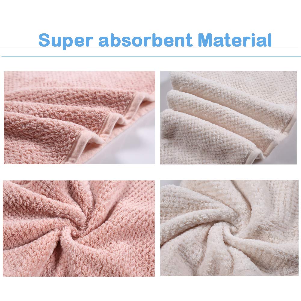 2 Pack Microfiber Hair Towel Wrap,Hair Drying Towel with Button, Hair 