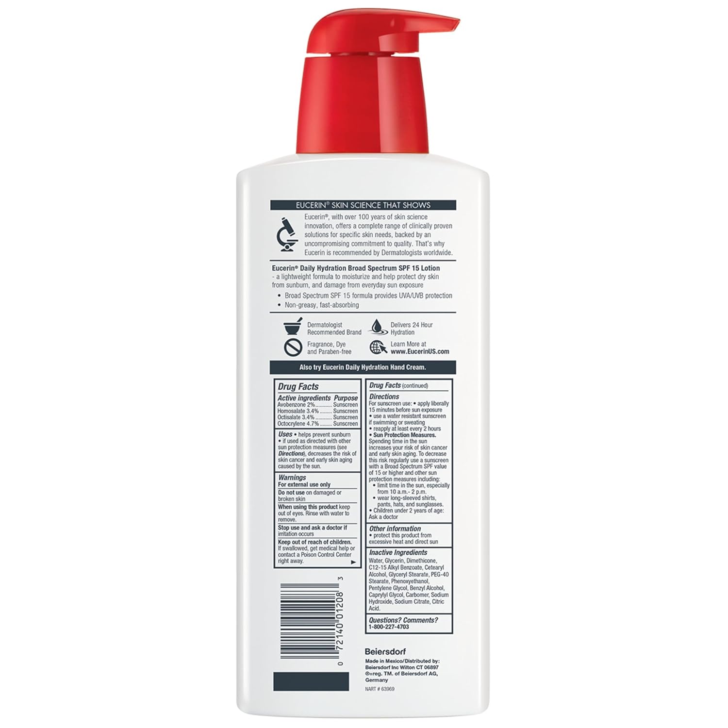 Eucerin Daily Hydration Lotion with SPF 15 - Broad Spectrum Body Lotio