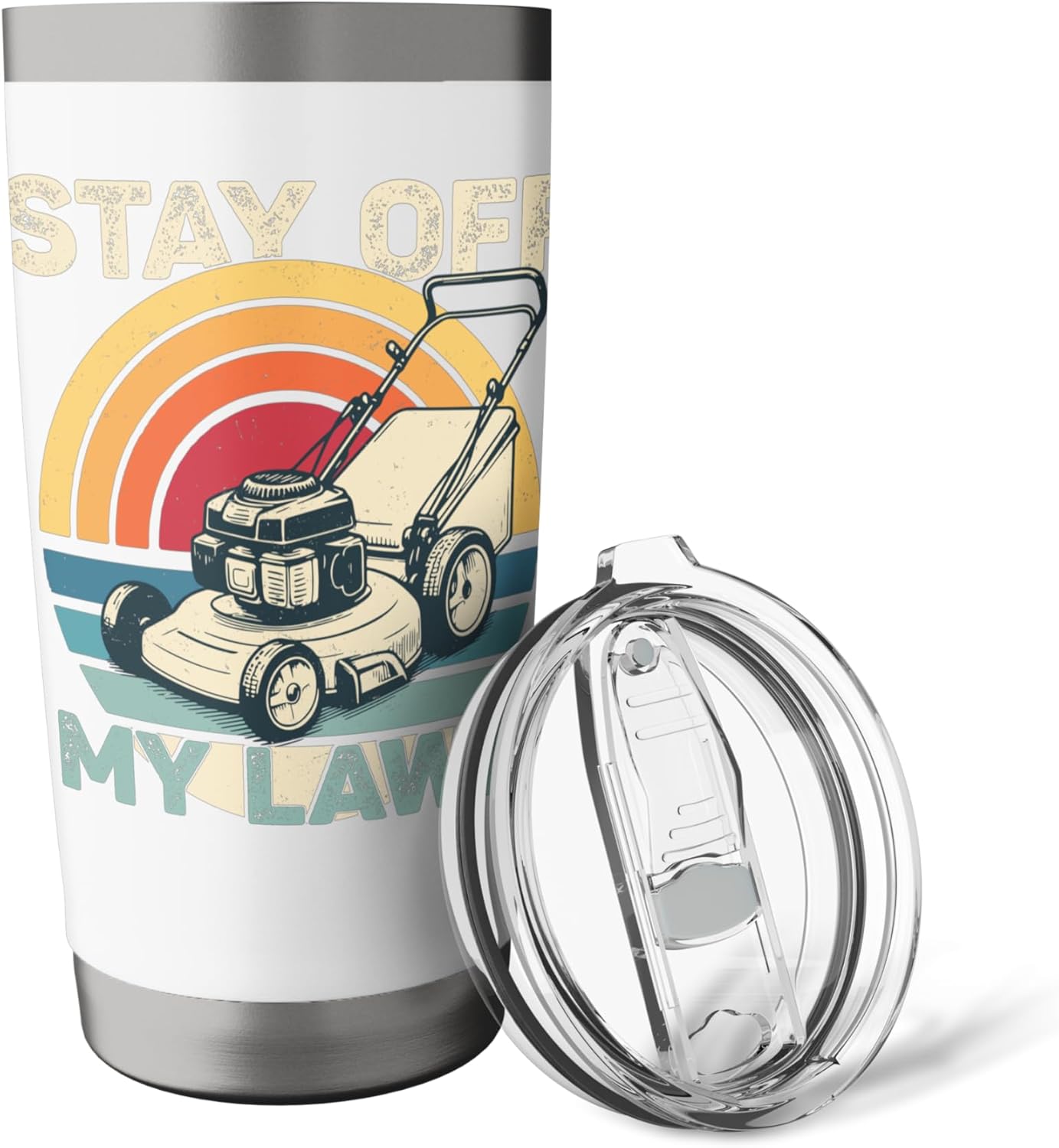 Lawn Care Stay Off My Lawn Mowing Landscaping Gardeners Stainless Steel Insulated Tumbler
