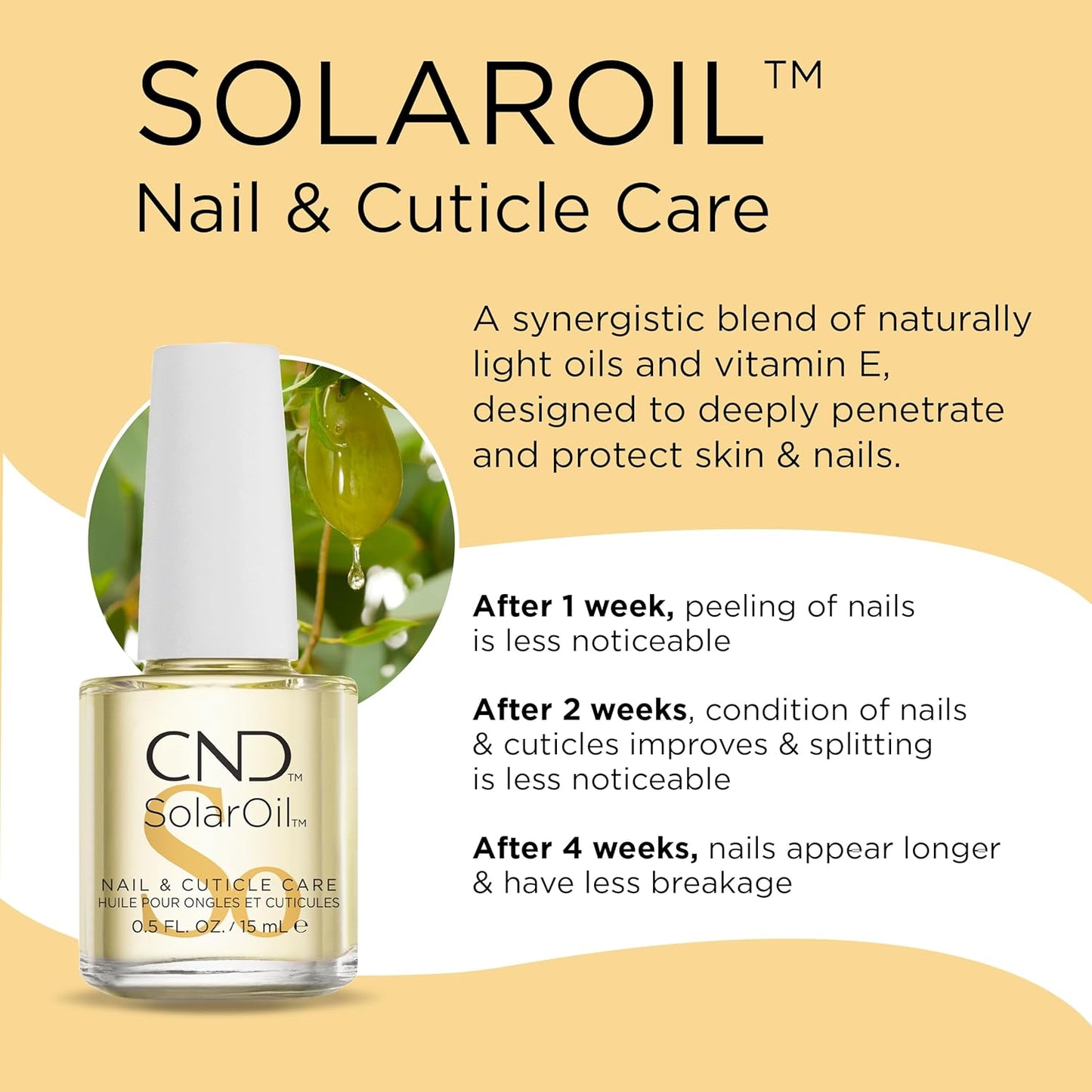 CND SolarOil Cuticle Oil, Natural Blend Of Jojoba, Vitamin E, Rice Bra