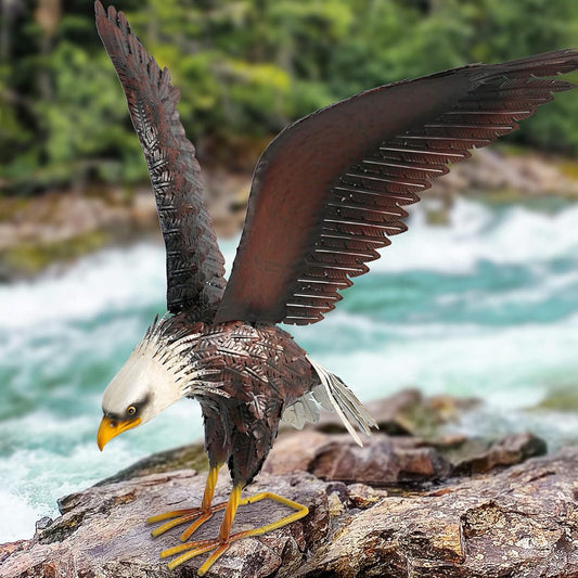 Kircust Garden Sculpture & Statue, Bald Eagle Large Outdoor Statues Me