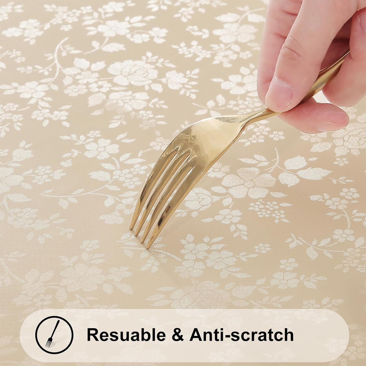Smiry Rectangle Table Cloth, Waterproof Heavy Duty Vinyl Tablecloths, 