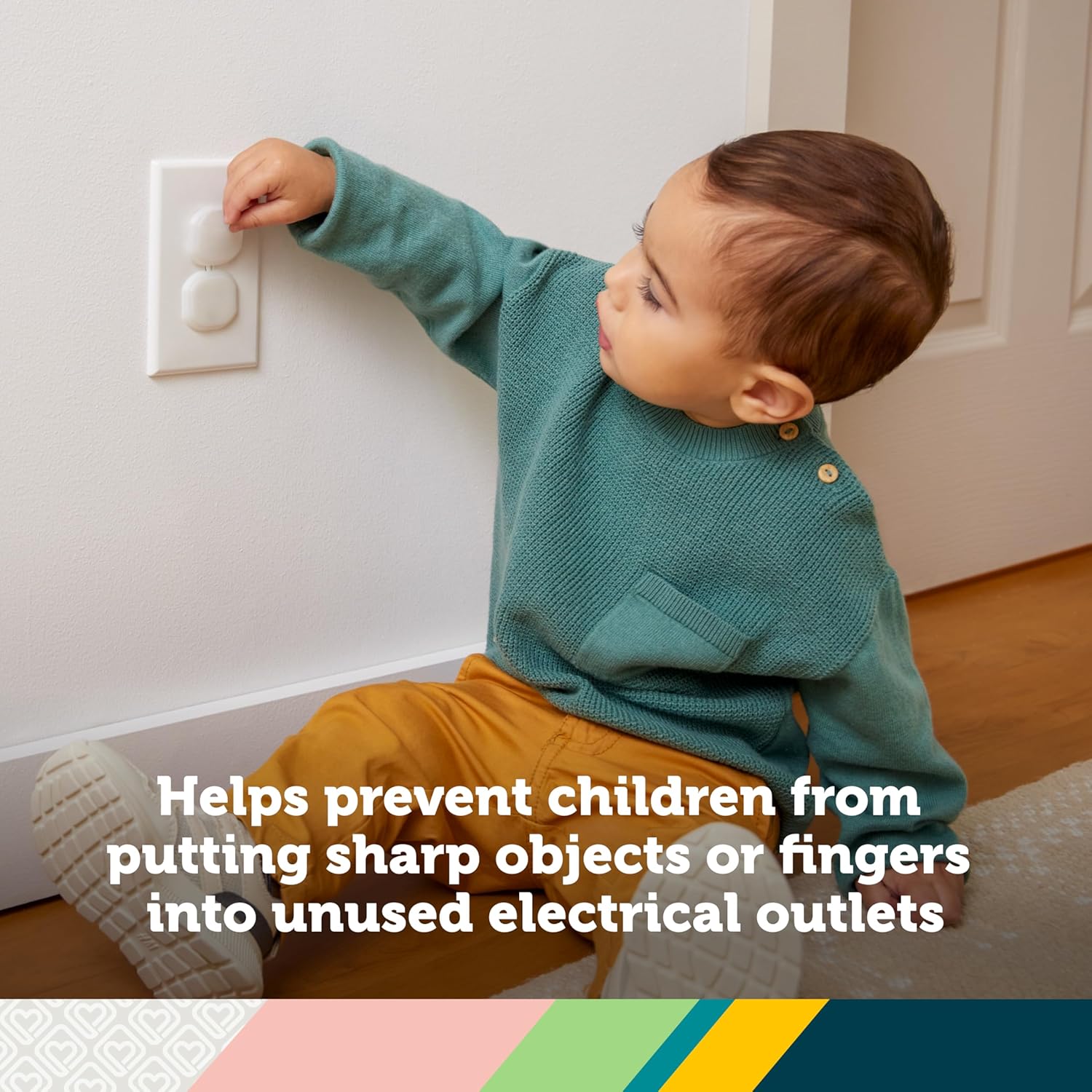 Safety 1st Electrical Outlet Baby Proof Covers, Secure Outlet Plugs, B