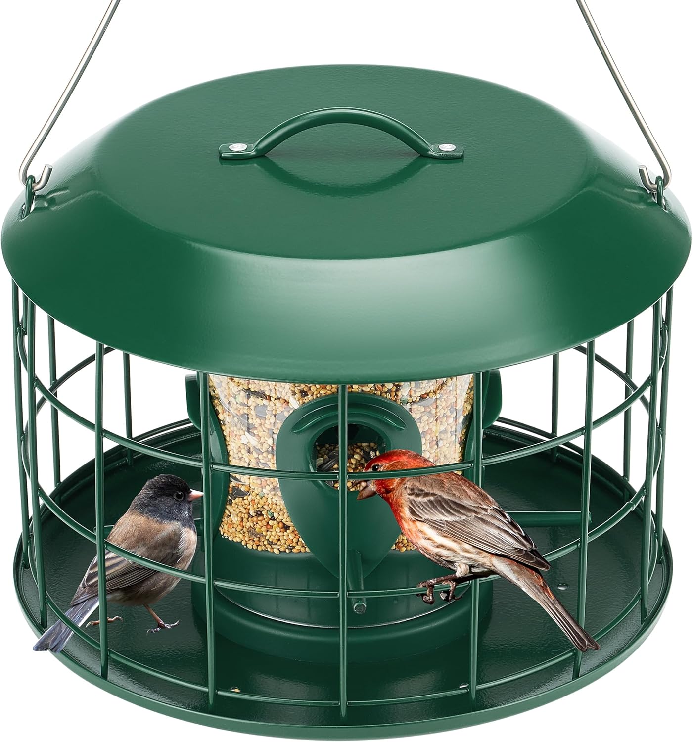 Kingsyard Tube Squirrel Proof Bird Feeders for Outdoor Hanging, Metal 