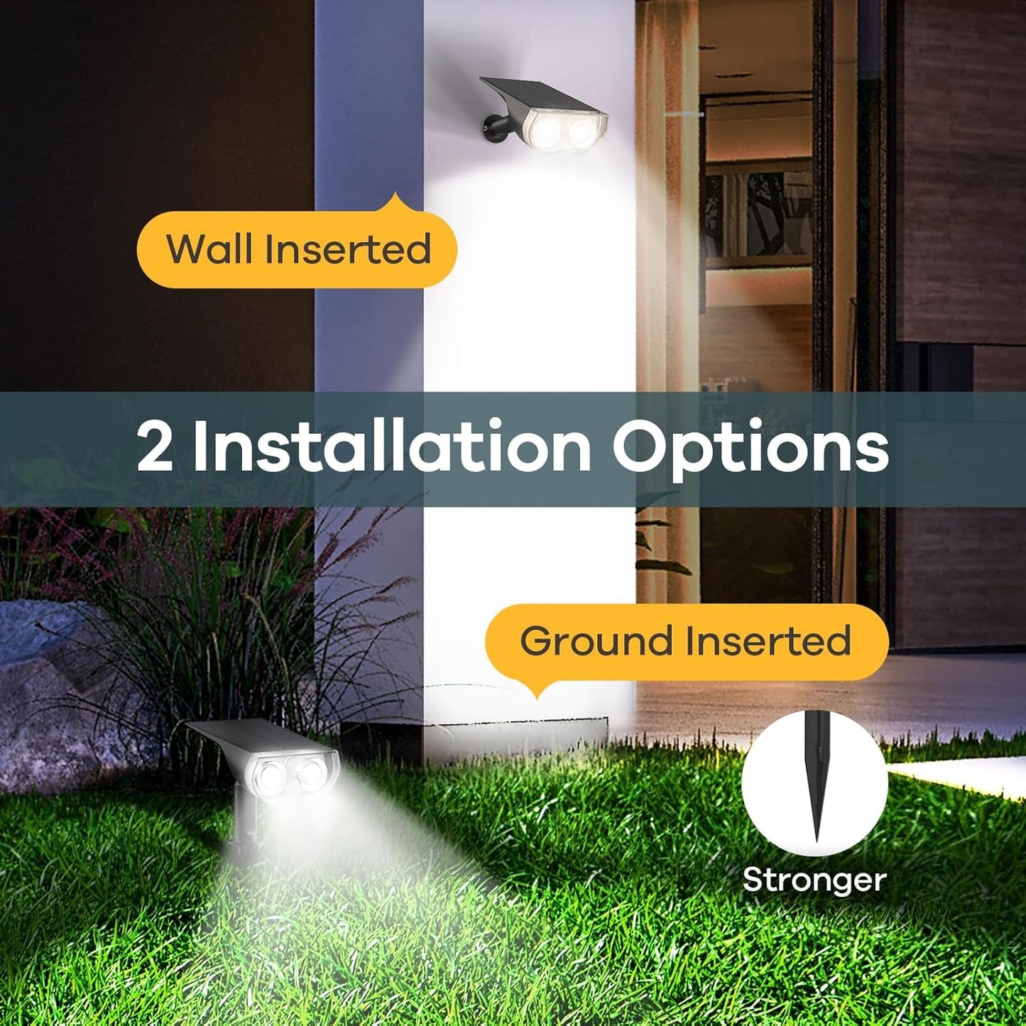 Linkind Solar Lights Outdoor Waterproof IP65, StarRay Dusk-to-Dawn Out
