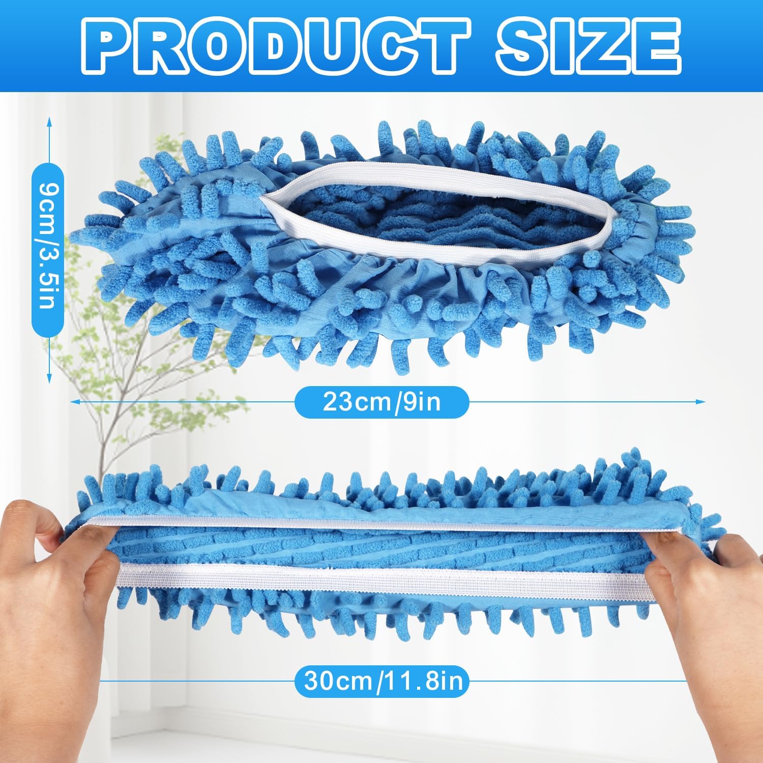Mop Slippers Shoes 5 Pairs (10 Pieces) - Microfiber Cleaning House Mop