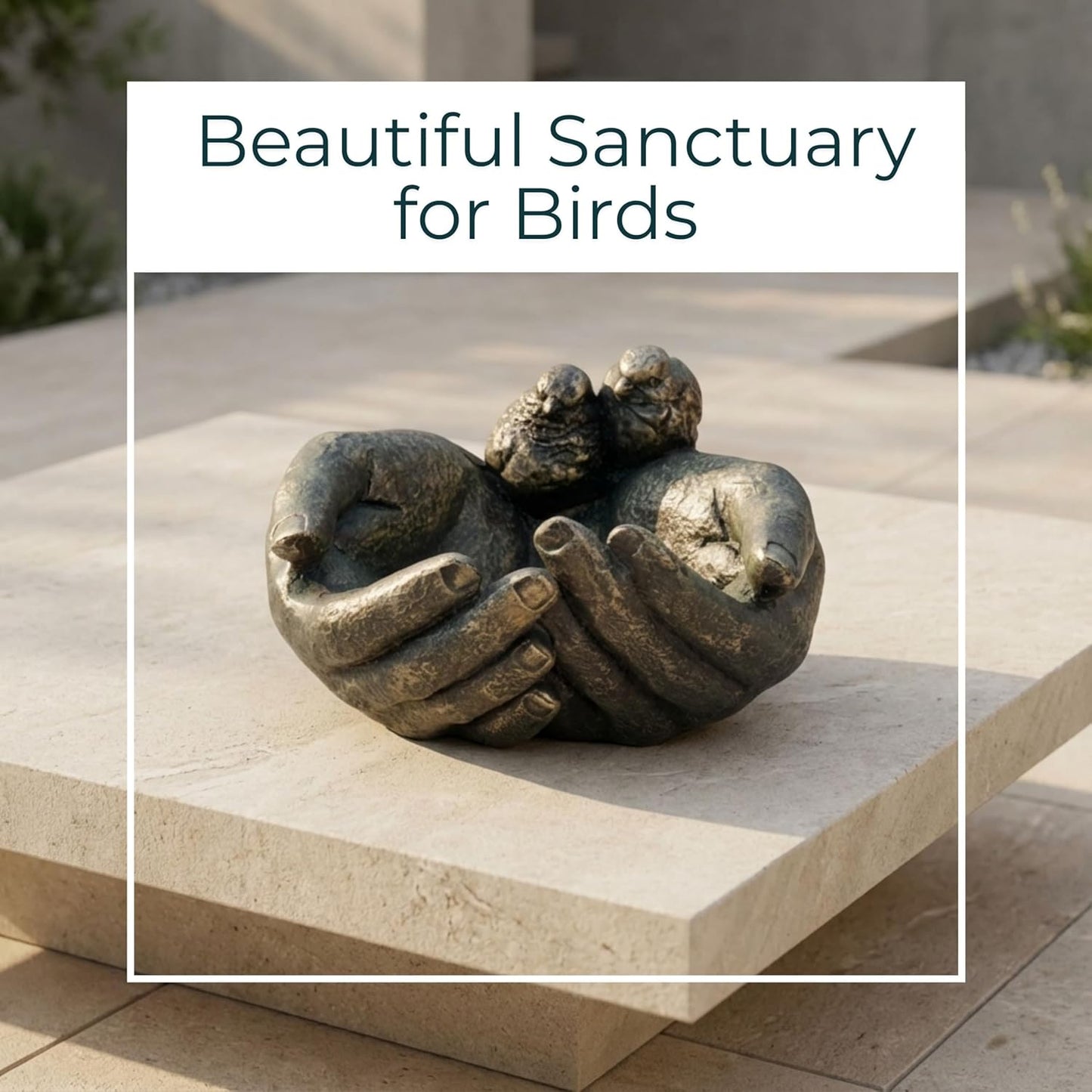 Sagebrook Home Bronze Giving Hands Birdfeeder Enchanting 9" Polyresin 