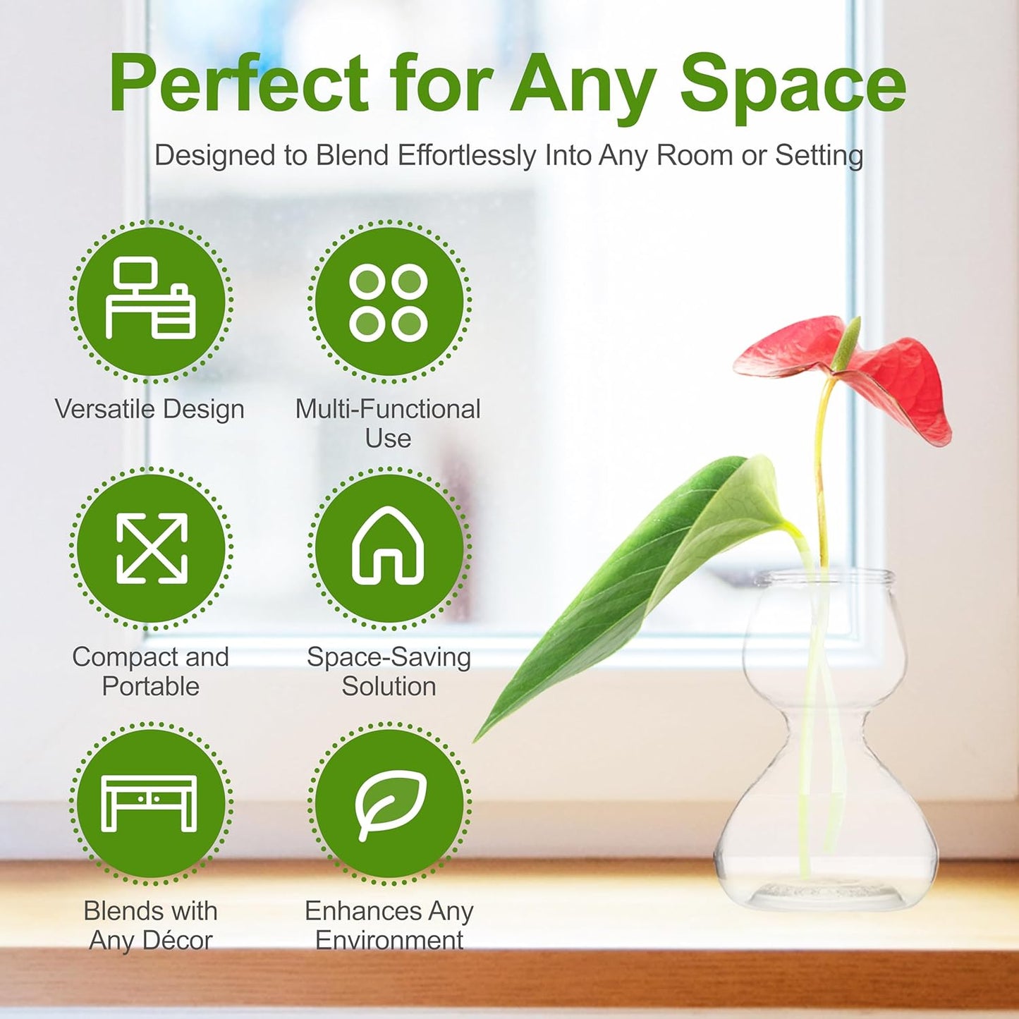 Garden Guru Plant Propagation Stations - Clear Glass Bud Vases Set of 4 - Mini Vases for Wedding Centerpieces, Cafe Décor, Tea Shop Displays - Small Hydroponic & Flower Vase