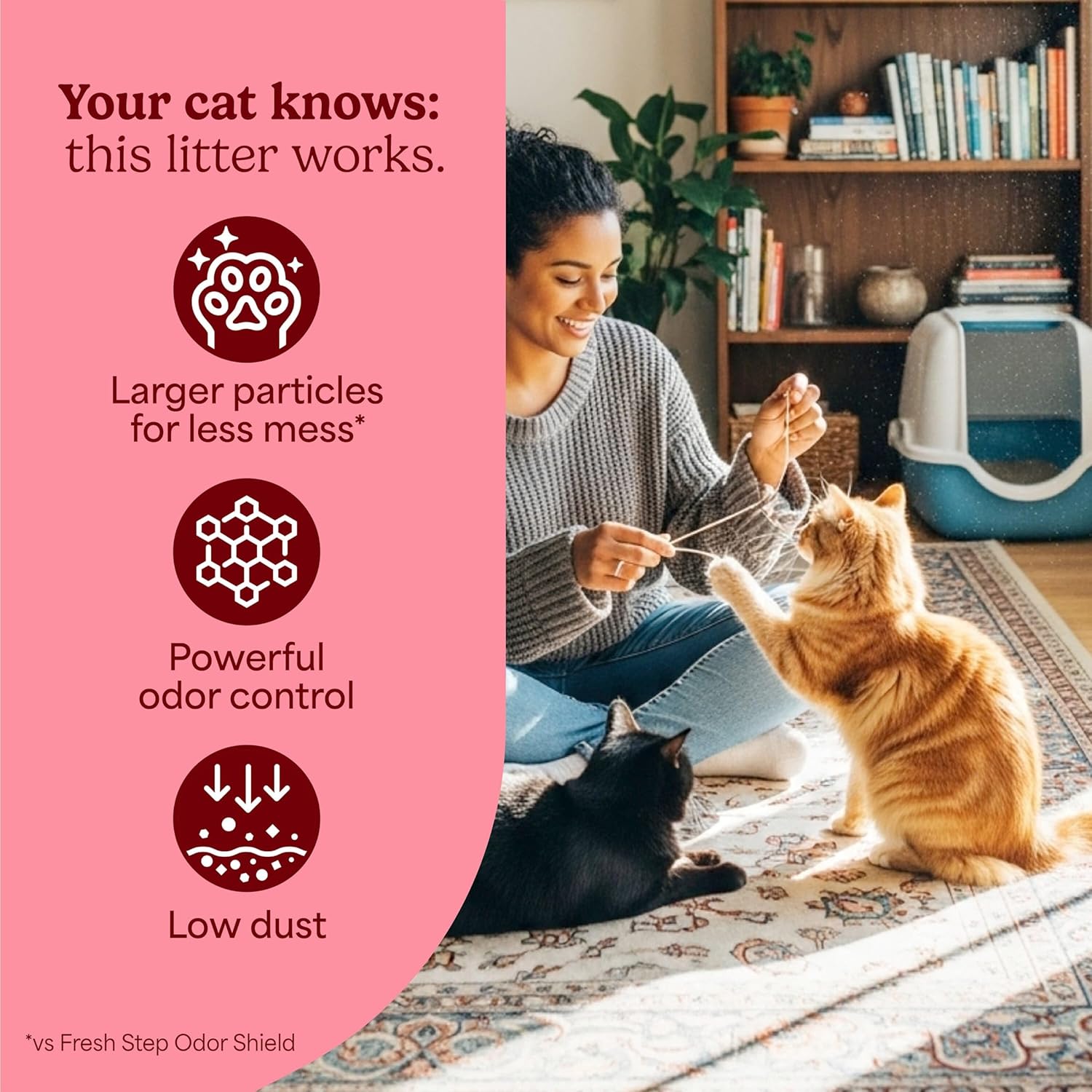 Fresh Step Advanced Clean Paws Multi Cat Clumping Cat Litter with Febr
