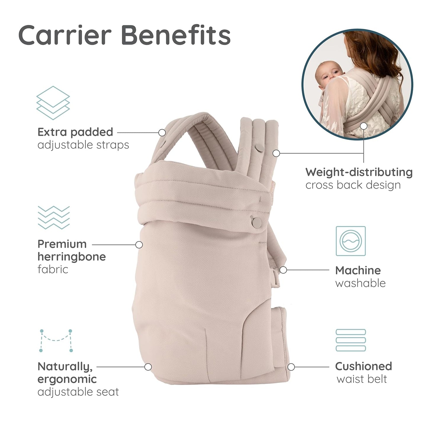 Infantino Honey Blossom Baby Carrier, Ergonomic Infant to Toddler Carr