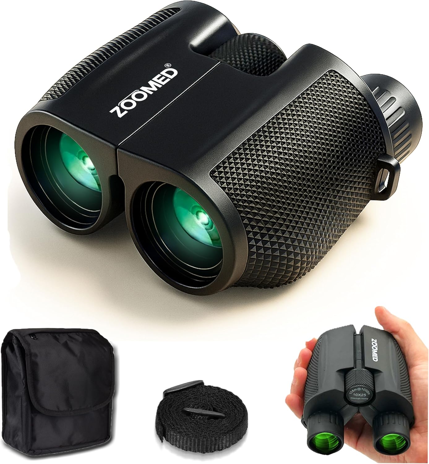 10x25 High-Powered Compact Binoculars for Adults – Long Range Bird Wat