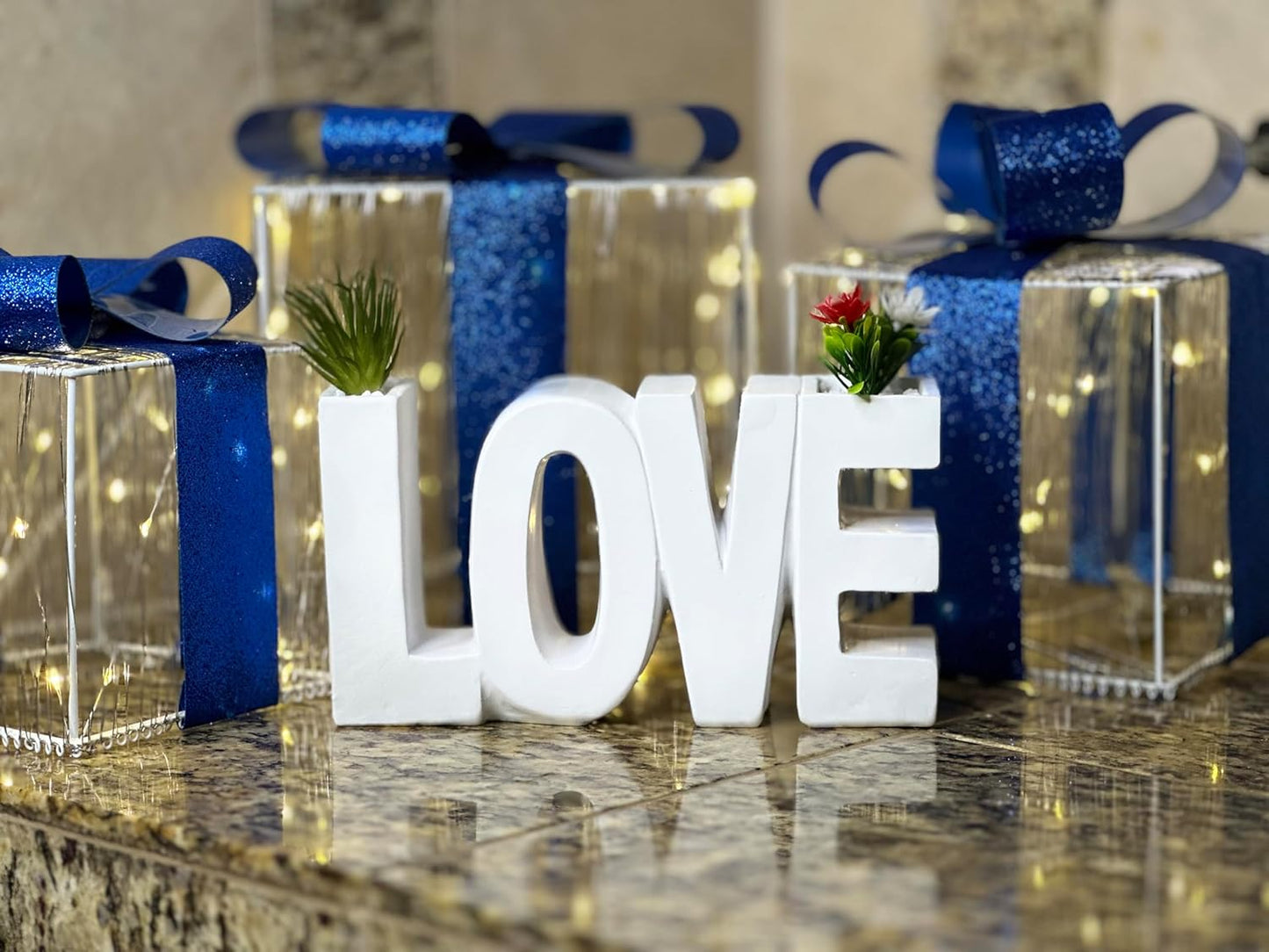 Love Vase, Word Vase, Flower Pot, Artificial and Real Plant Holder, Small Planter, TLA, They Love Abe, Eco-Friendly, Custom Vase, Plant Decor