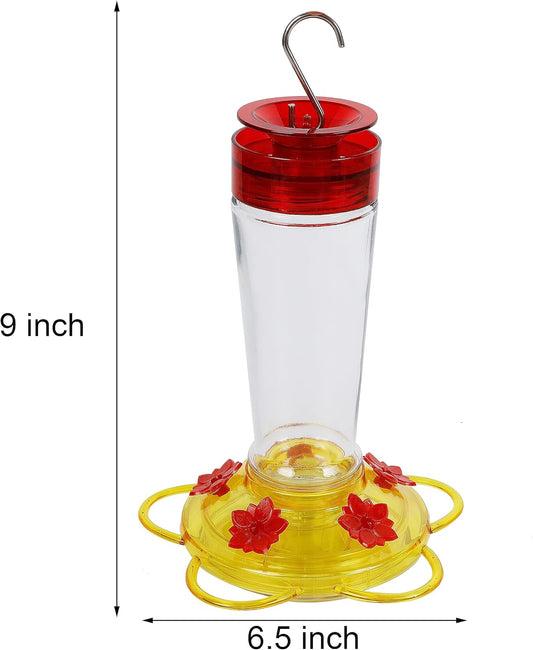 Shrdaepe Hummingbird Feeder, Glass Bottle Bird Feeders, 5 Feeding Port