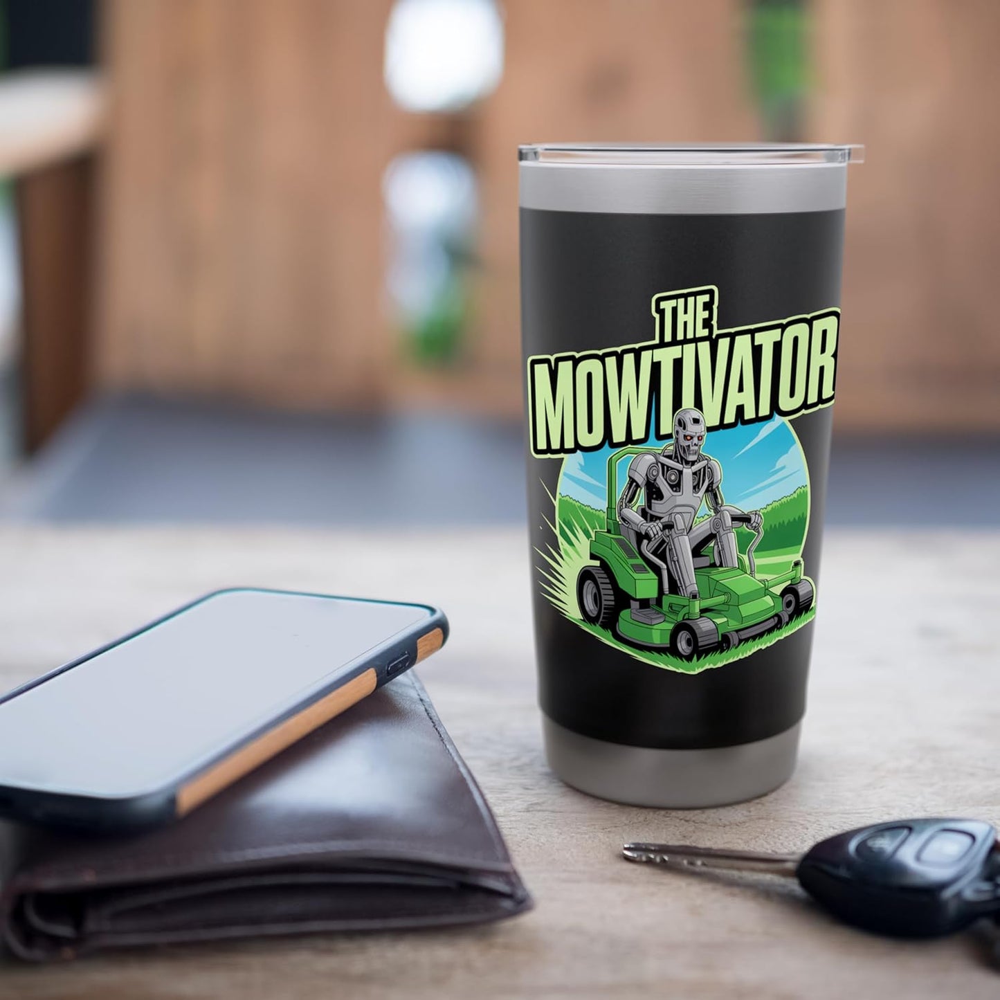 The MOWtivator/Zero-turn Funny Lawn care. Stainless Steel Insulated Tumbler