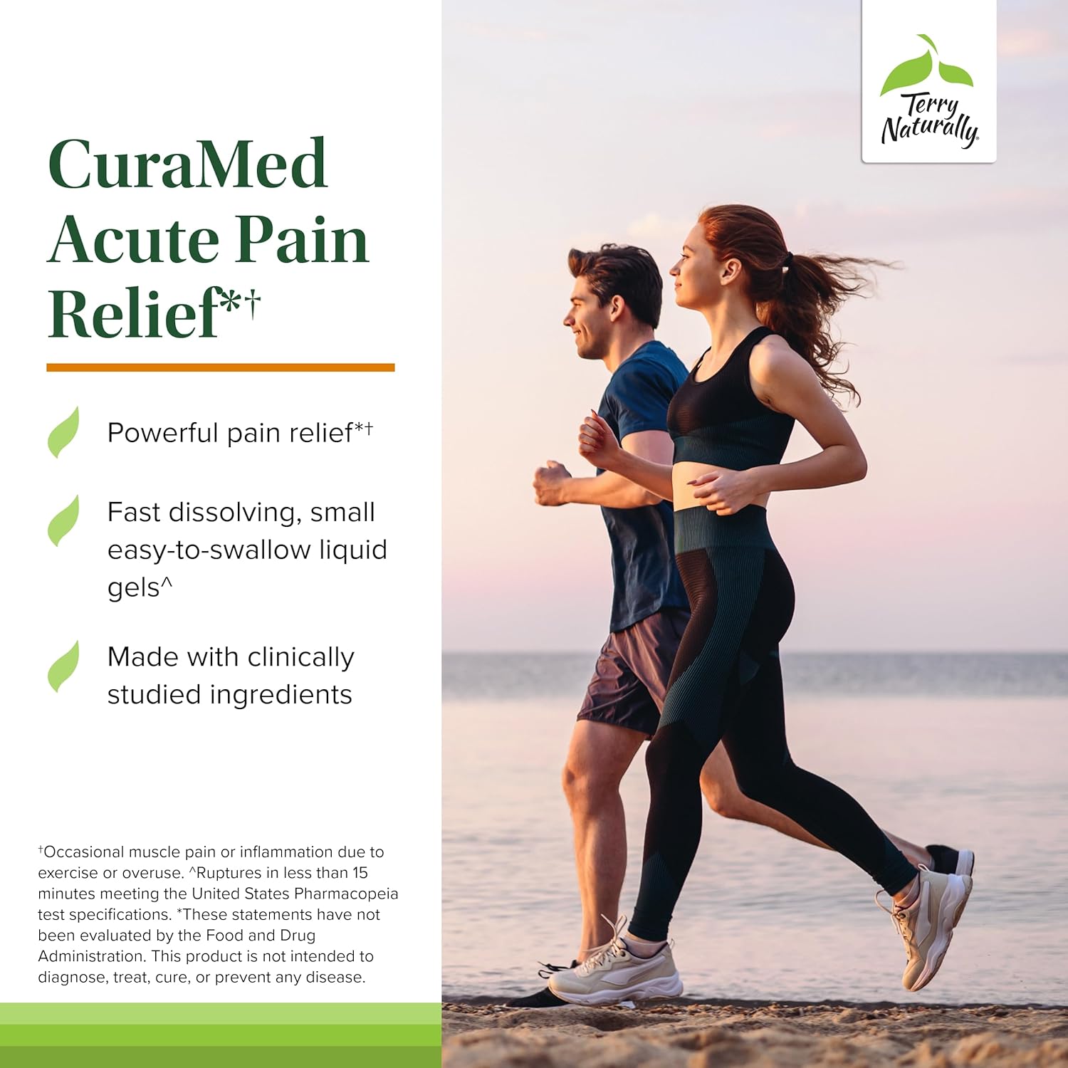 Terry Naturally CuraMed Acute Pain Relief - Supplement with BCM-95 Cur