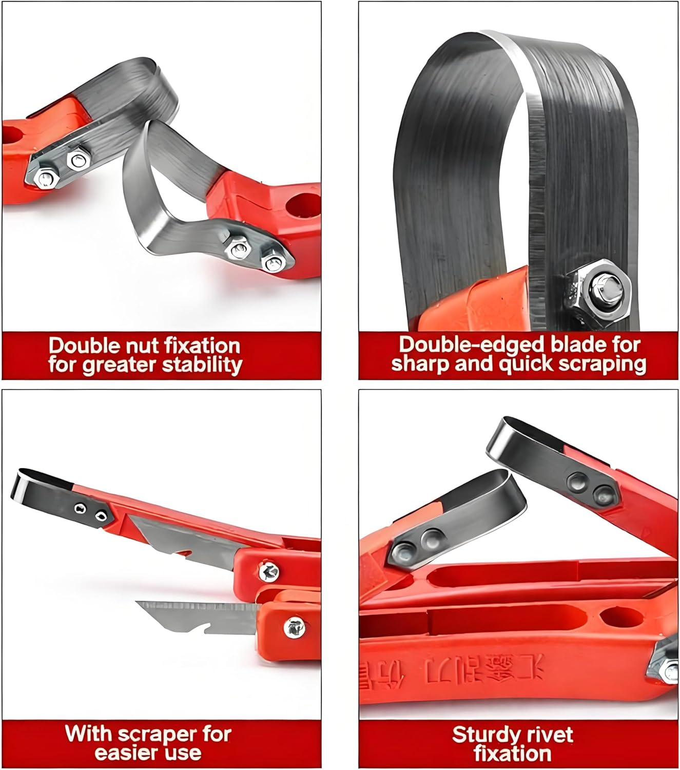 Multifunctional Bark Scraper Remover Set Heavy-Duty Steel with Grafting Knife Fruit Tree Ring Cutter Includes Gloves and Screwdriver for Gardening Tree Grafting Bark Peeling