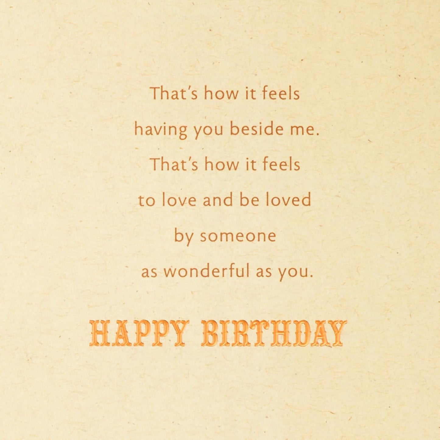 Hallmark Romantic Birthday Card (With You Beside Me) Copper Leaves