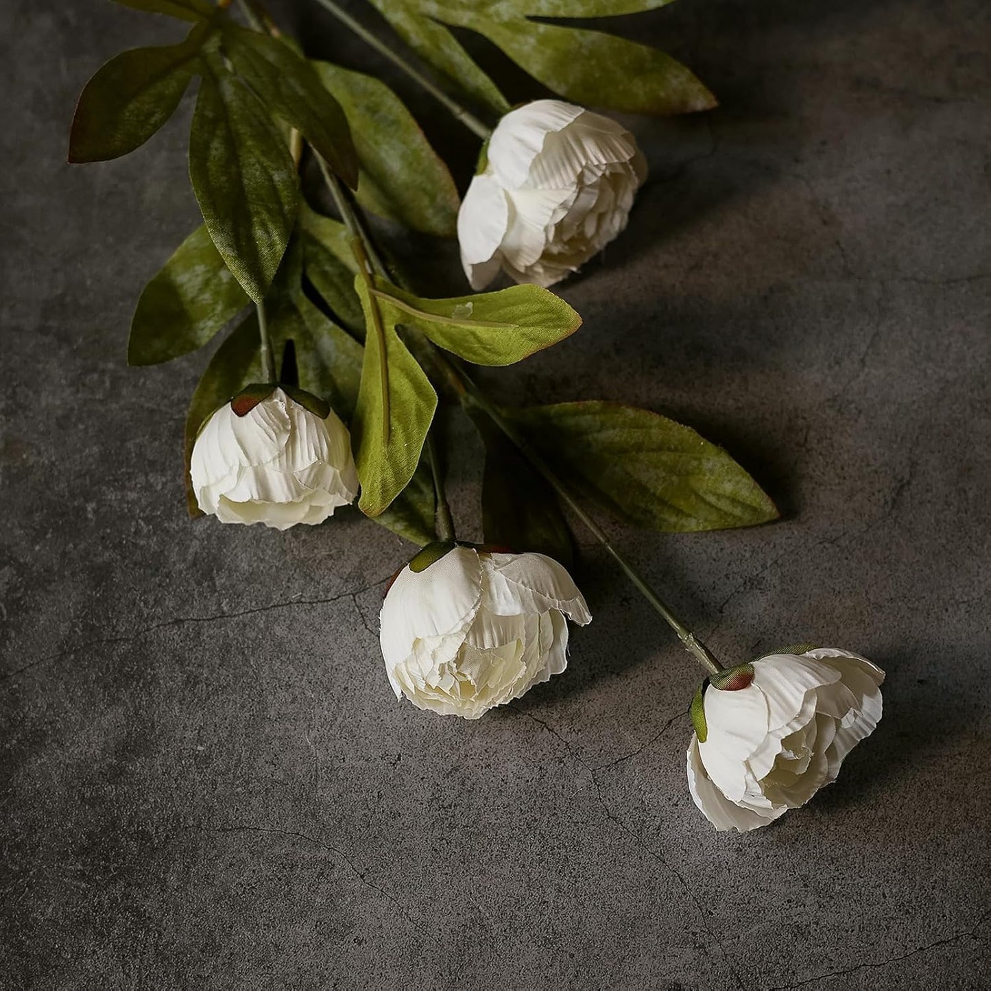 VIERENA 6 Pcs Faux Silk Peony Artificial Flowers for Vase -27", Bulk F
