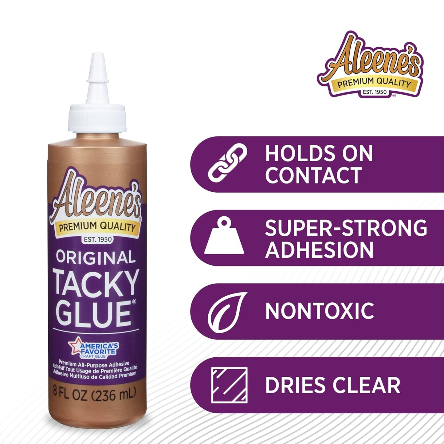 Aleene's All Purpose Tacky Glue, 8-Ounce, Clear (15599)