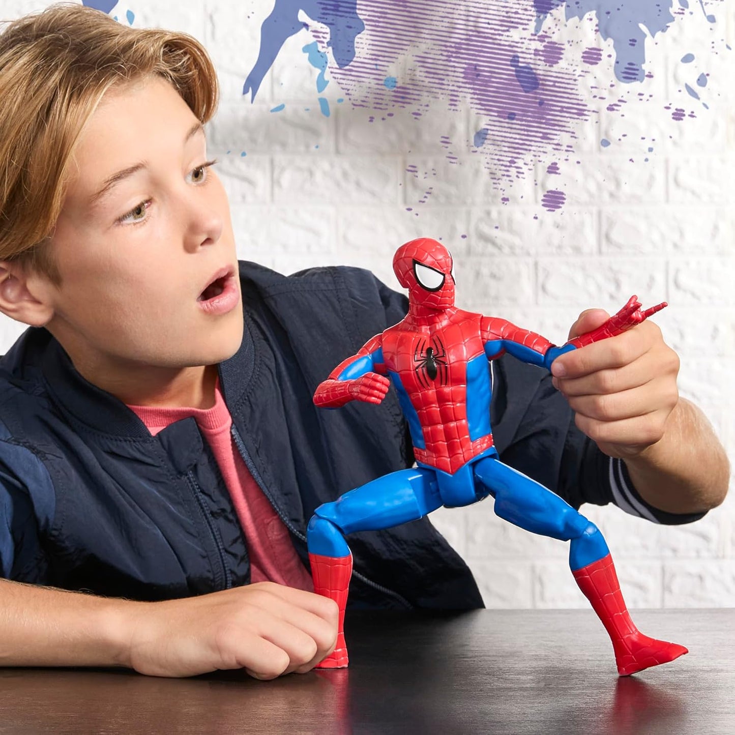Marvel Spider-Man Titan Series Action Figure, 12-Inch (30 cm) Super He
