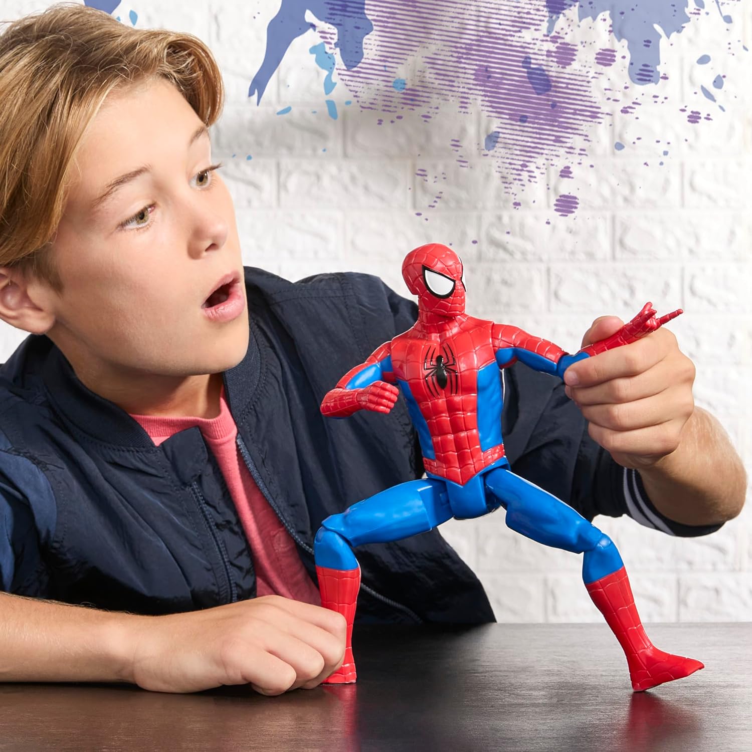 Marvel Spider-Man Titan Series Action Figure, 12-Inch (30 cm) Super He