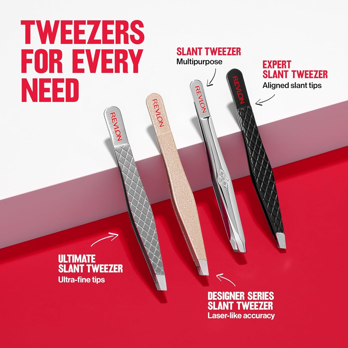 Revlon Expert Slant Tweezer, High Precision For an Easy Hair Removal, 