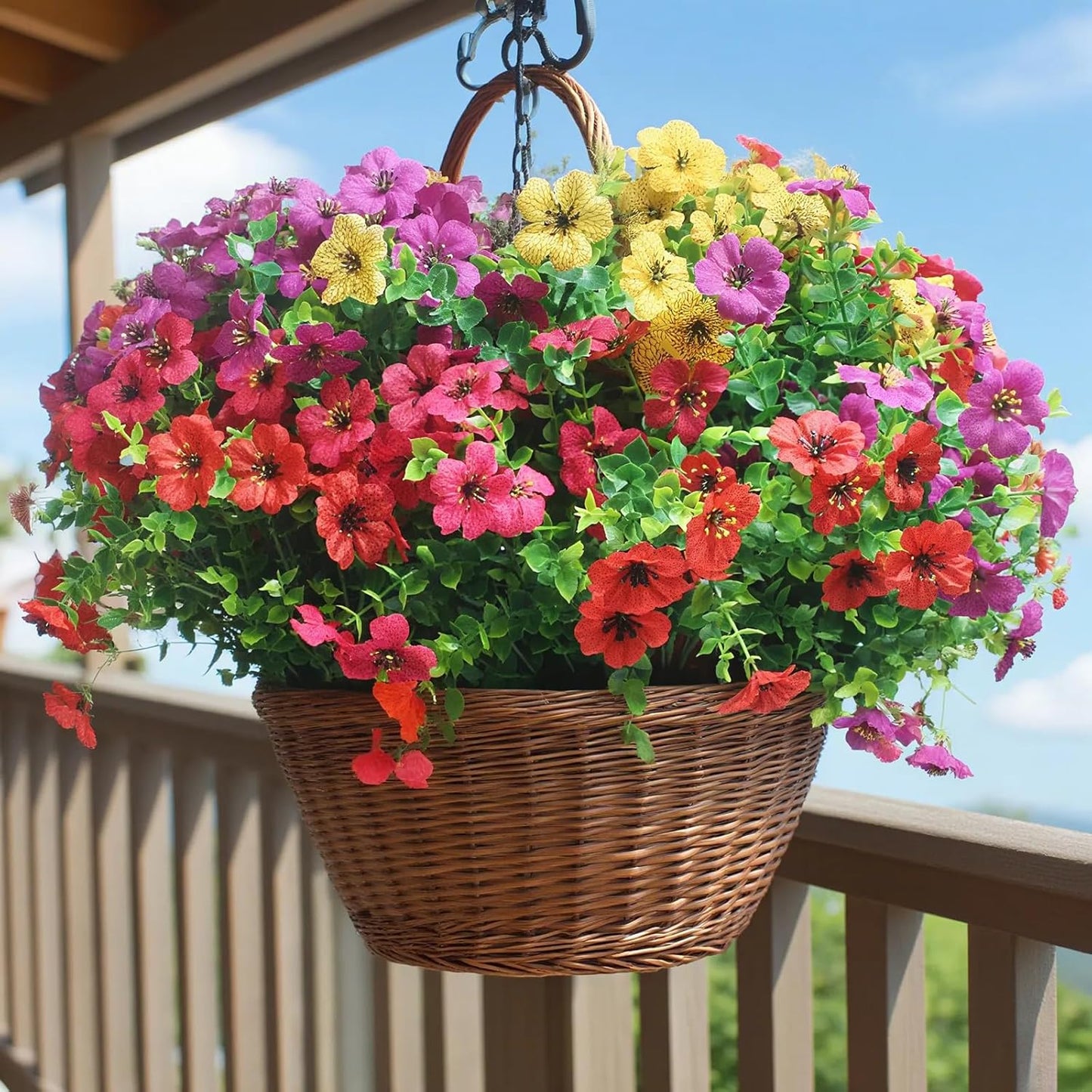 Outdoor Artificial Daisies 20 Bundles, UV Resistant Fake Flowers for I