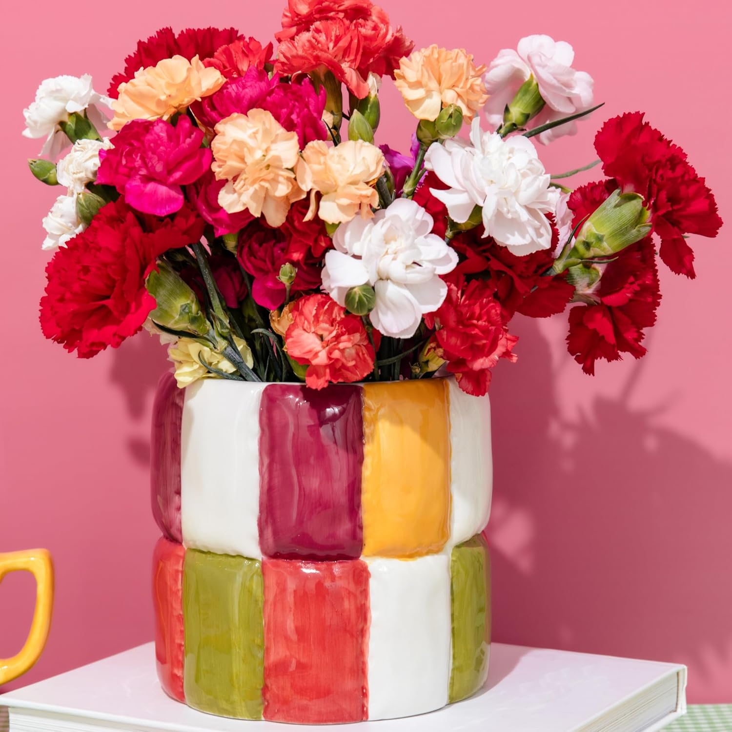 ban.do Novelty Ceramic Planter with Drainage Hole, Decorative Planter,