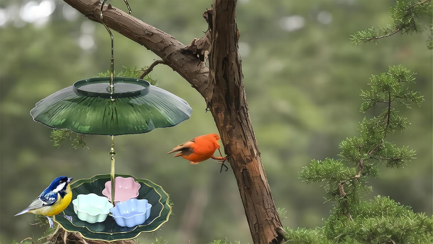 Hanging Feeding Birds Wild Bird for Attracting Suitable for Outdoor Pl