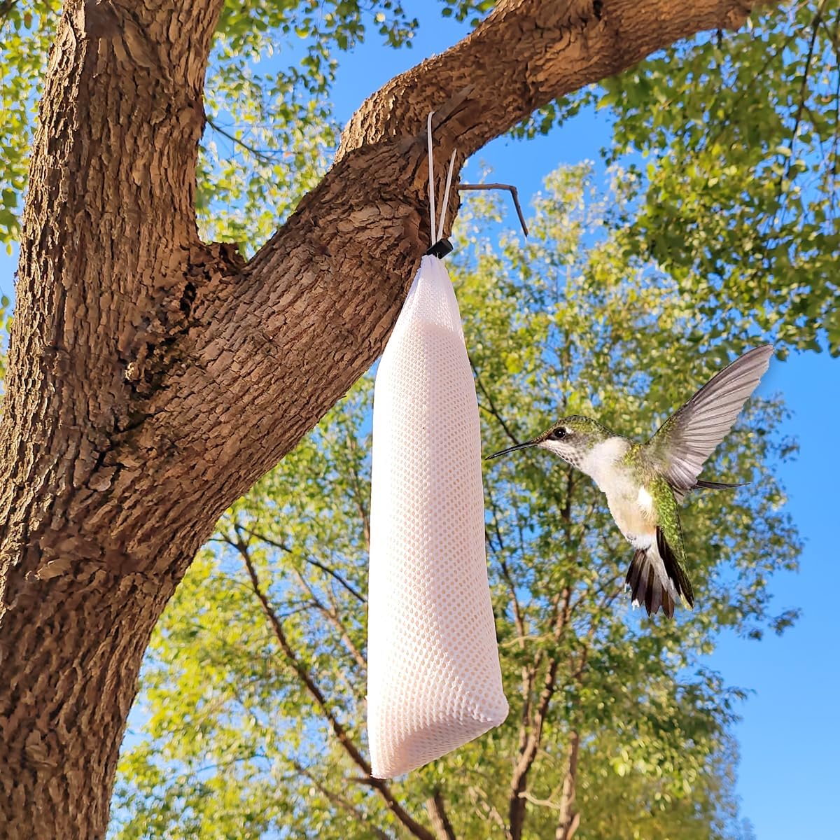GXXMEI 12PCS 3.9" x 15.7" Finch Sock Feeder for Outdoor, Durable Thistle Seed Feeder Sacks, Wild Bird Food Supply Tools for Garden Yard Wild Finch Feeding