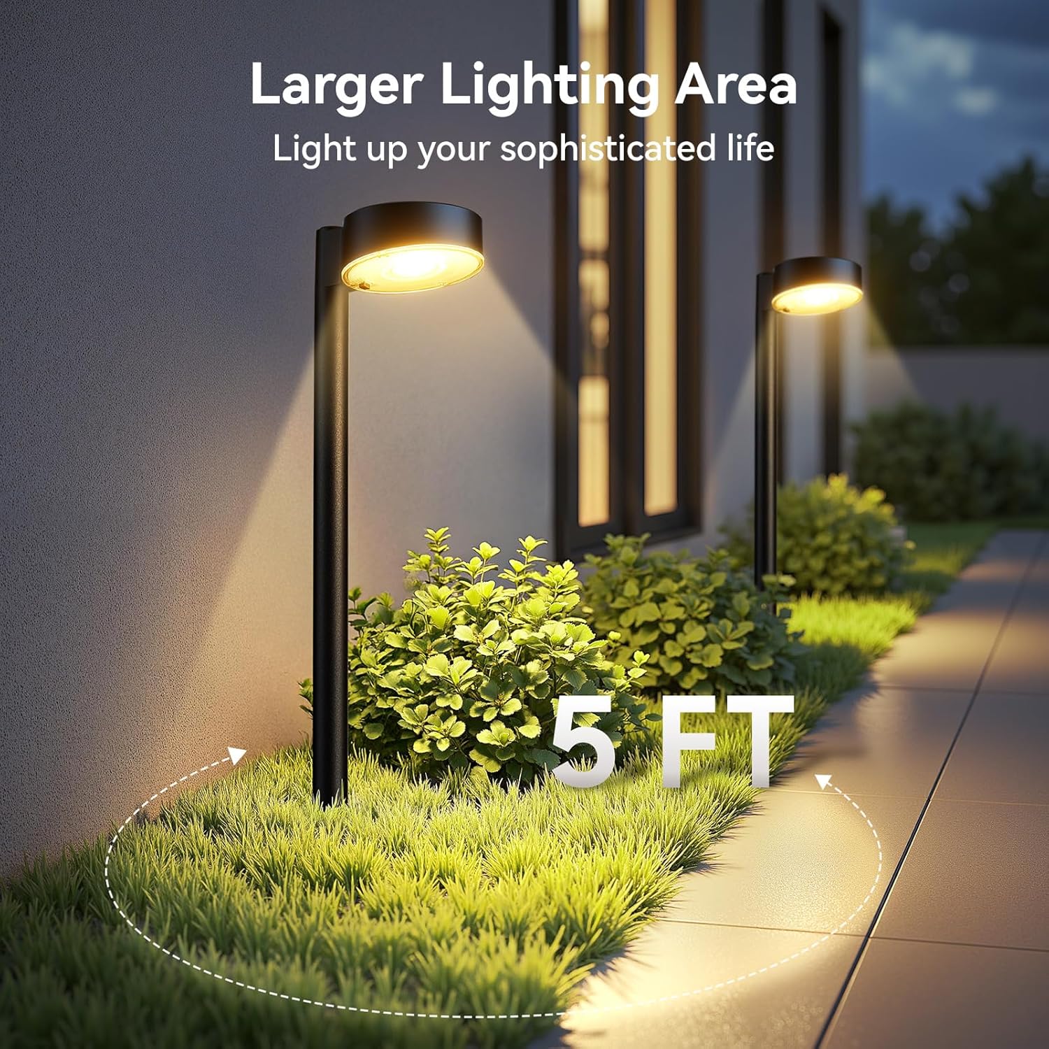 8 Pack Solar Pathway Lights Outdoor, 12 Brighter LED Solar Lights Outd