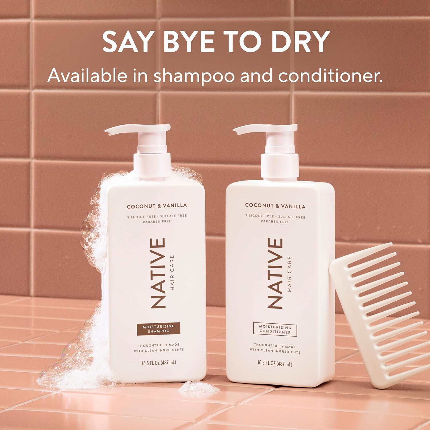 Native Coconut & Vanilla Shampoo and Conditioner Contain Naturally Der