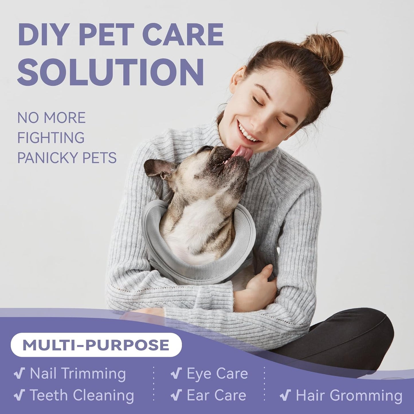 Dog Grooming Hammock Harness for Dogs & Cats with Pet Nail Clipper Tri
