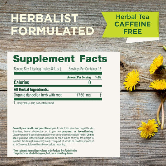 Traditional Medicinals Organic, Dandelion Leaf & Root - Dandelion Root