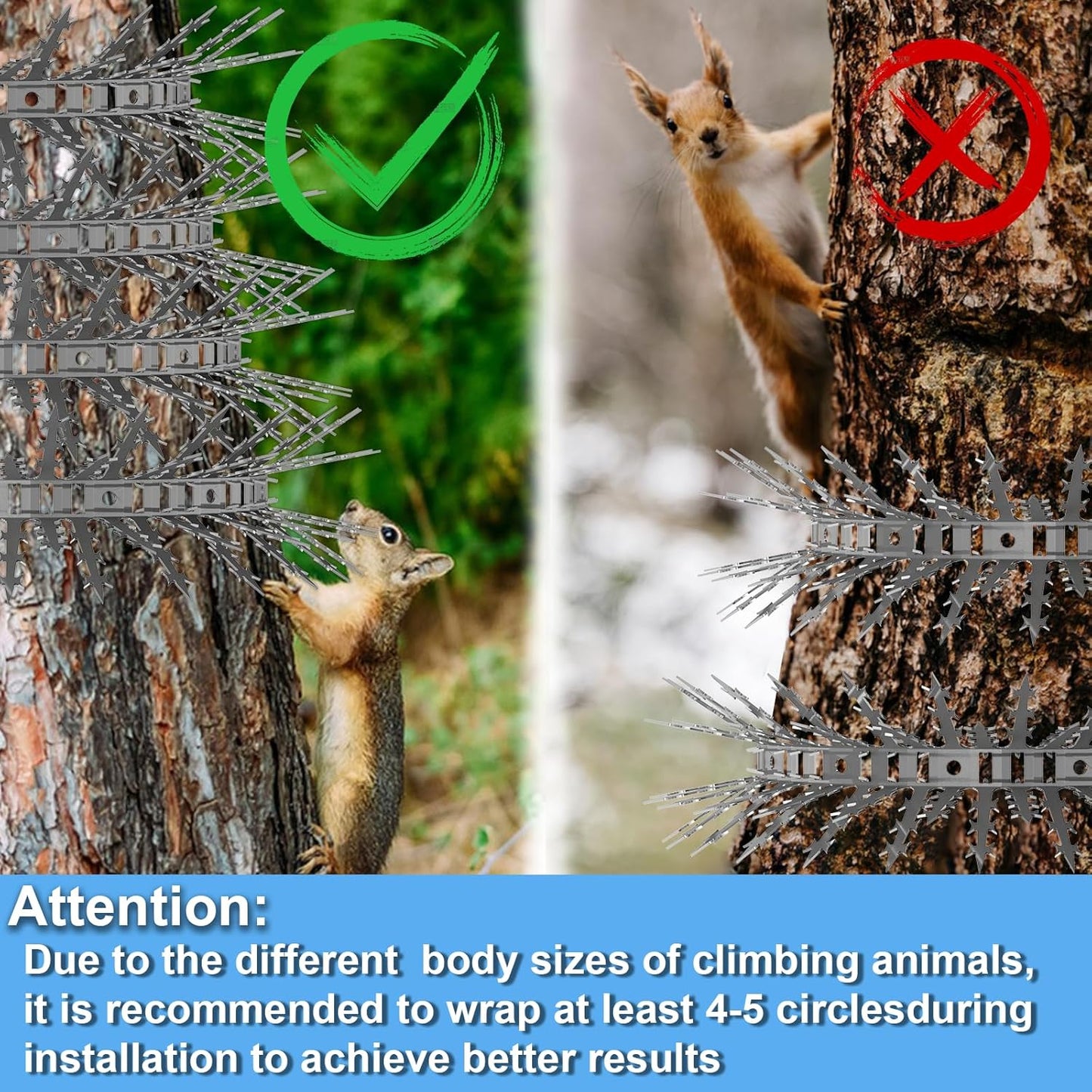 Bird Spikes Squirrel Proof Baffle for Bird Feeders, Avoid Climb Spikes