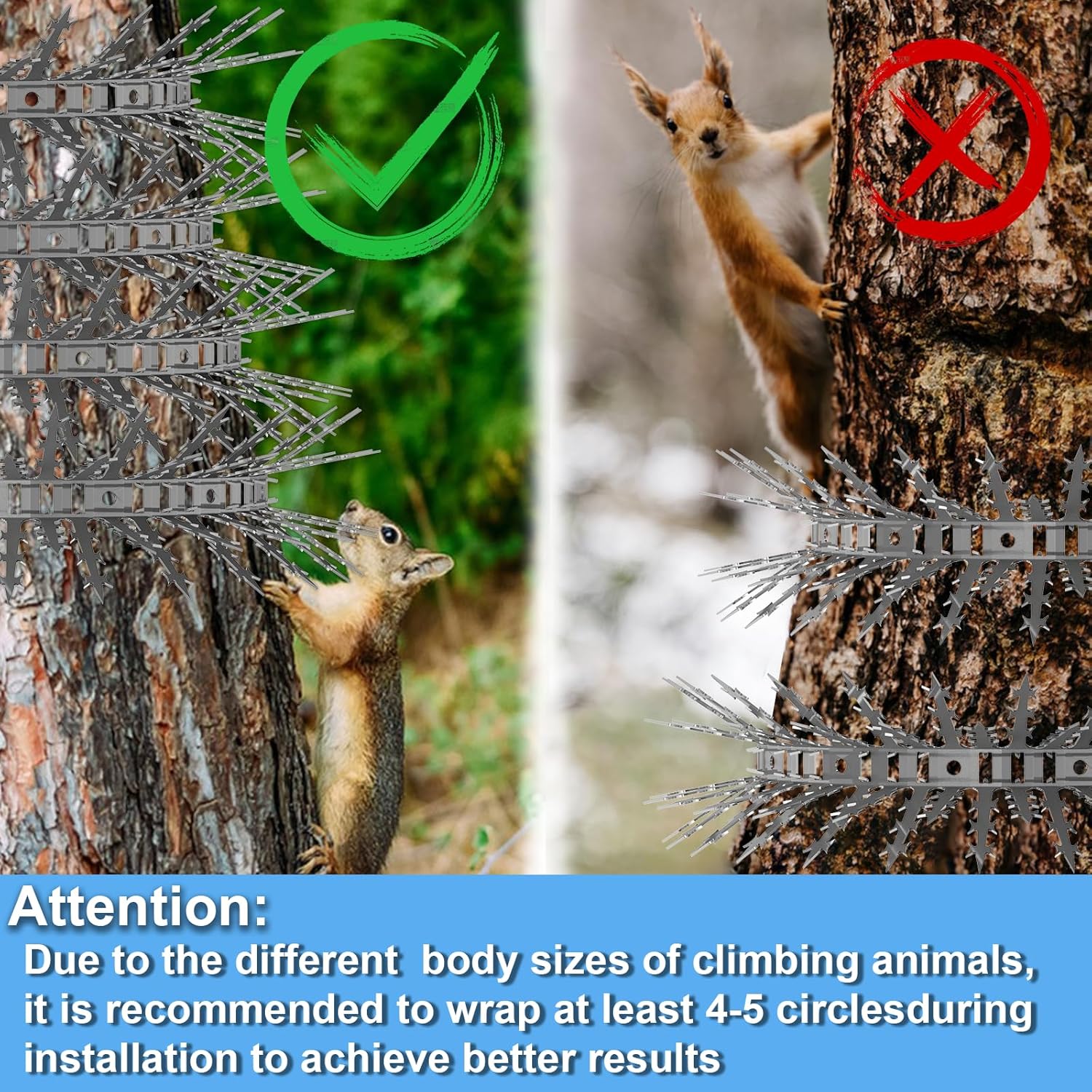 Bird Spikes Squirrel Proof Baffle for Bird Feeders, Avoid Climb Spikes