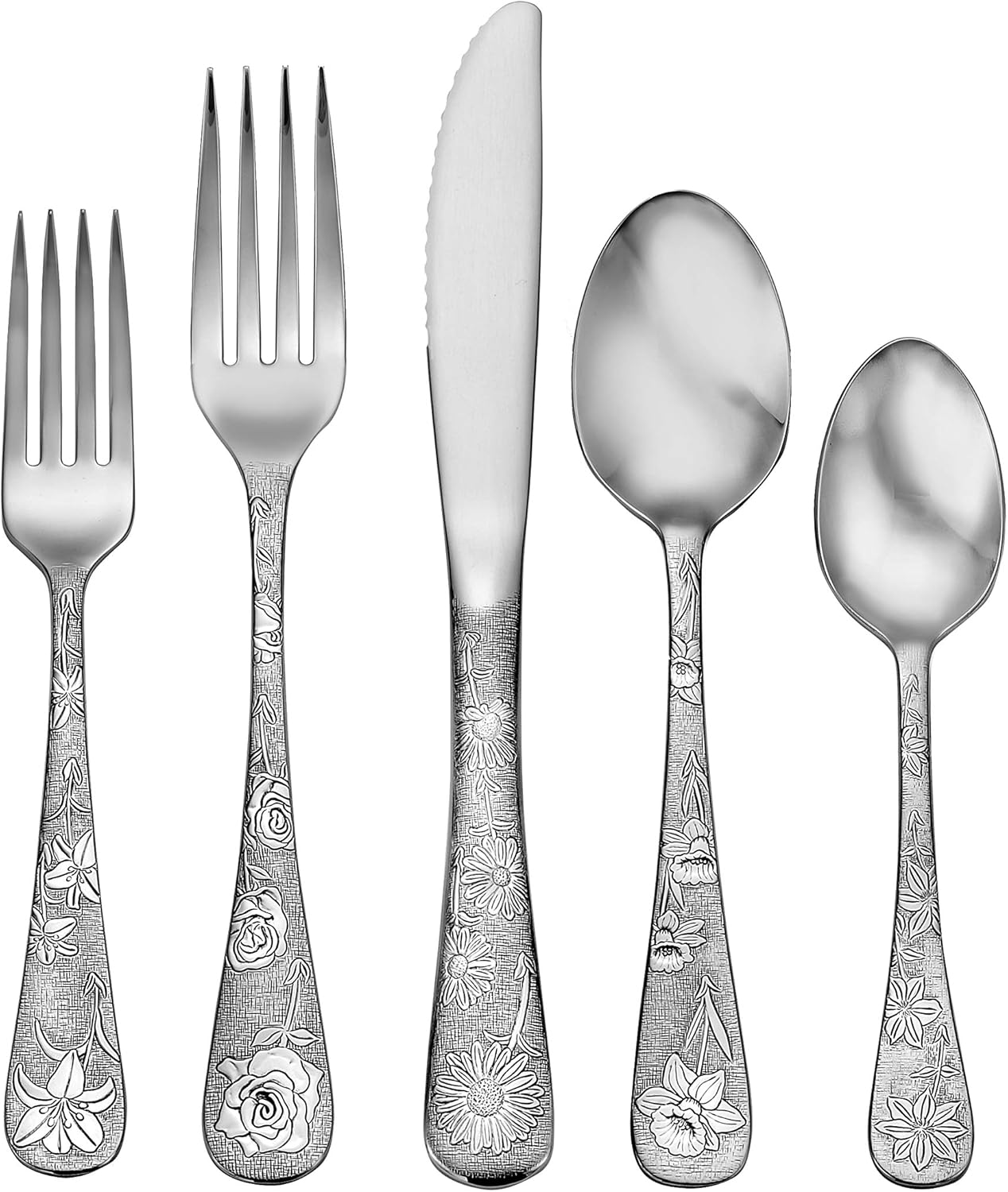 Liberty Tabletop American Garden 40 Piece Silverware Set Service for 8