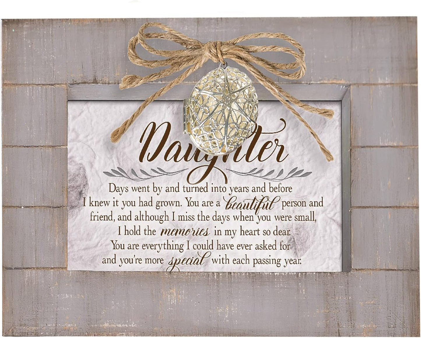 Cottage Garden Daughter Days Turned Into Years Grey Distressed Locket Music Box Plays Edelweiss