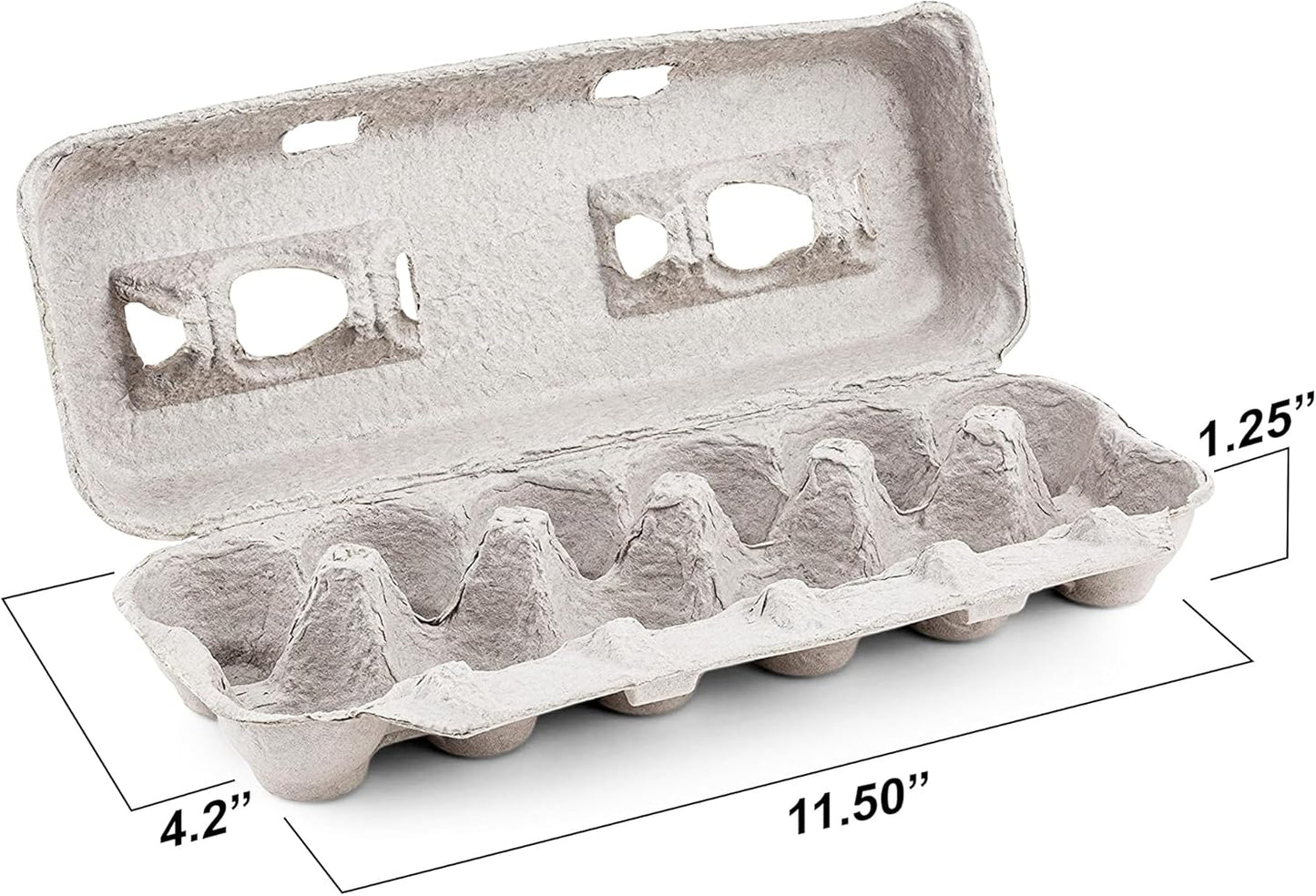 MT Products Blank Natural Pulp Egg Cartons Bulk - Made in USA - Holds Up to Twelve Eggs - 1 Dozen - Cardboard Material Perfect For Storing Extra Eggs (25 Pieces)