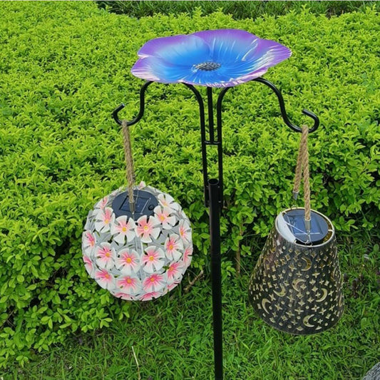 Multifunctional Bird Feeders Station for Bath Tray Stake for Birdwatching Garden Bird Bath Feeders Metal Stake