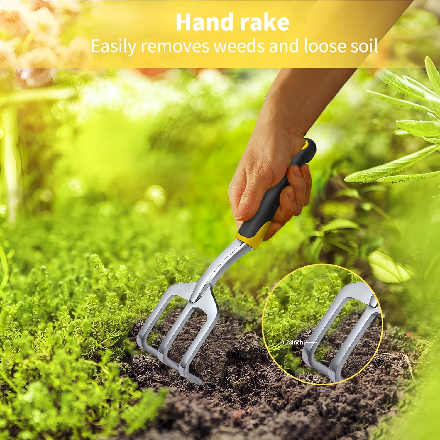 Garden Tool Set 4-Piece,Heavy Duty Aluminum Gardening Tools,Rust-Proof