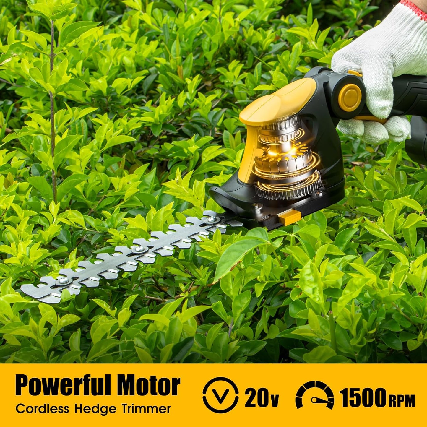 Hedge Trimmer Cordless for DEWALT 20V MAX Battery, 1200RPM Grass Trimm