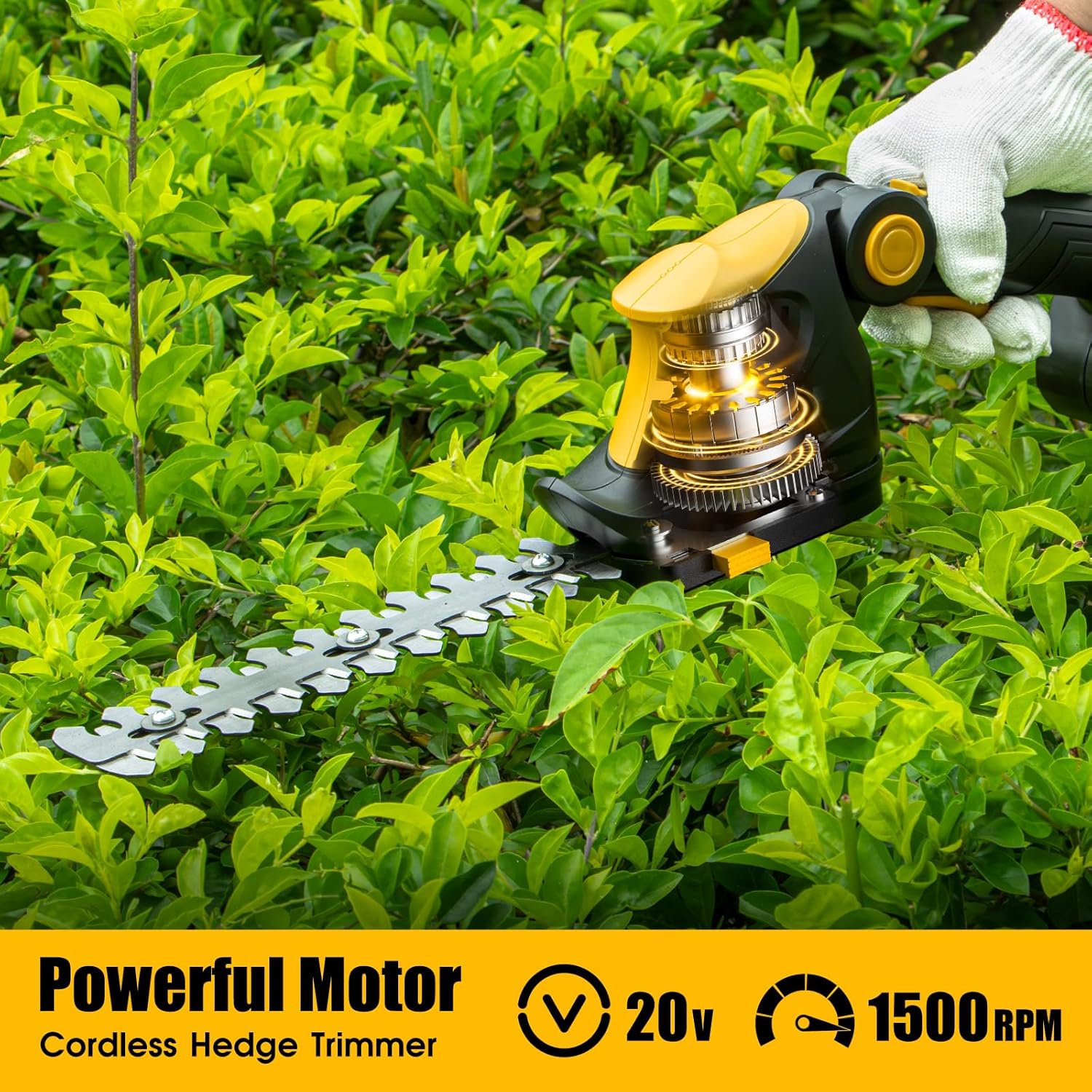 Hedge Trimmer Cordless for DEWALT 20V MAX Battery, 1200RPM Grass Trimm