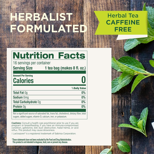 Traditional Medicinals Tea, Organic Triple Mint - Supports Healthy Digestion - Kosher, Non-GMO, Caffeine-Free - 16 Tea Bags