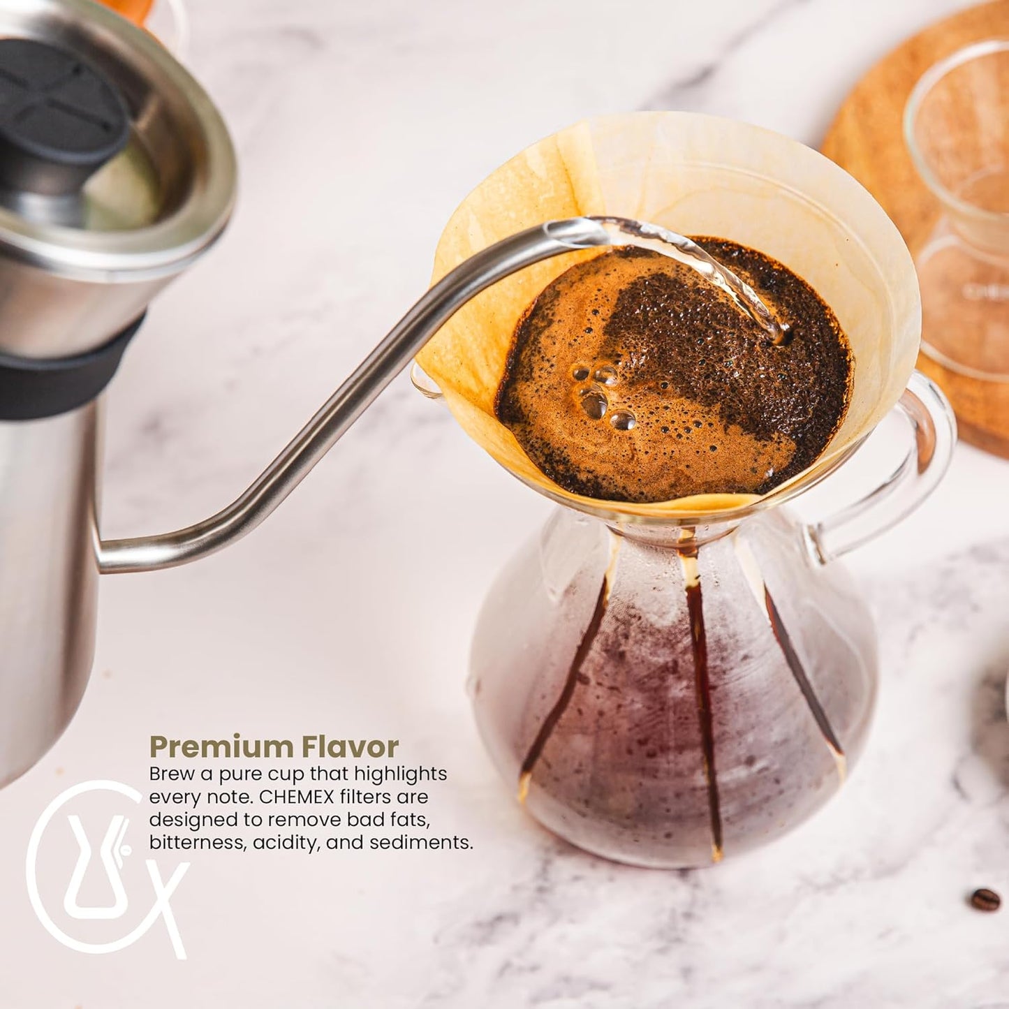 Chemex Bonded Filter - Square - 100 ct - Exclusive Packaging