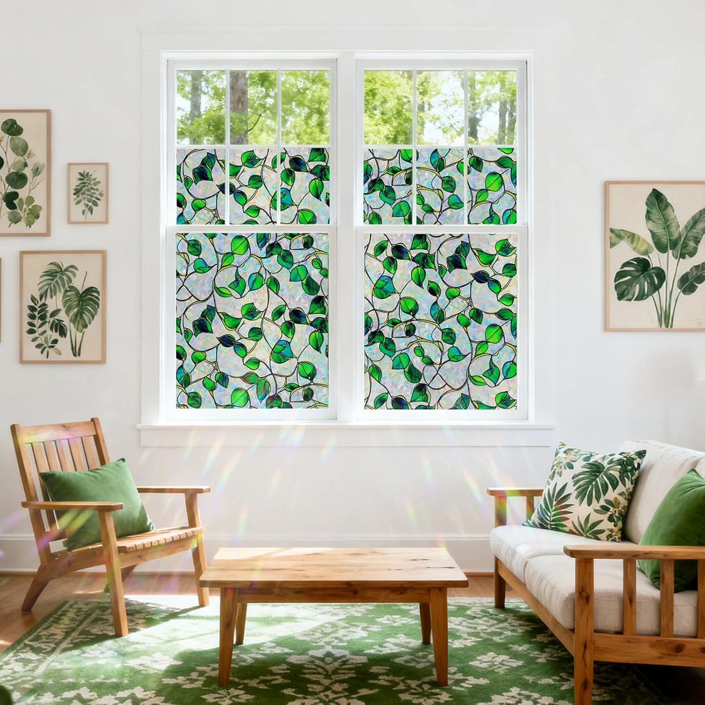 Rainbow Window Privacy Film,Heat Control,UV Blocking,Anti-Glare,Day & 