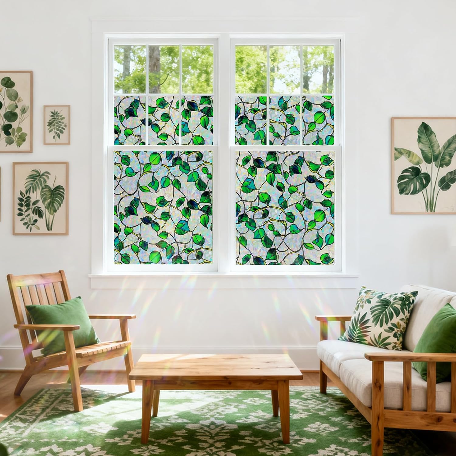 Rainbow Window Privacy Film,Heat Control,UV Blocking,Anti-Glare,Day & 