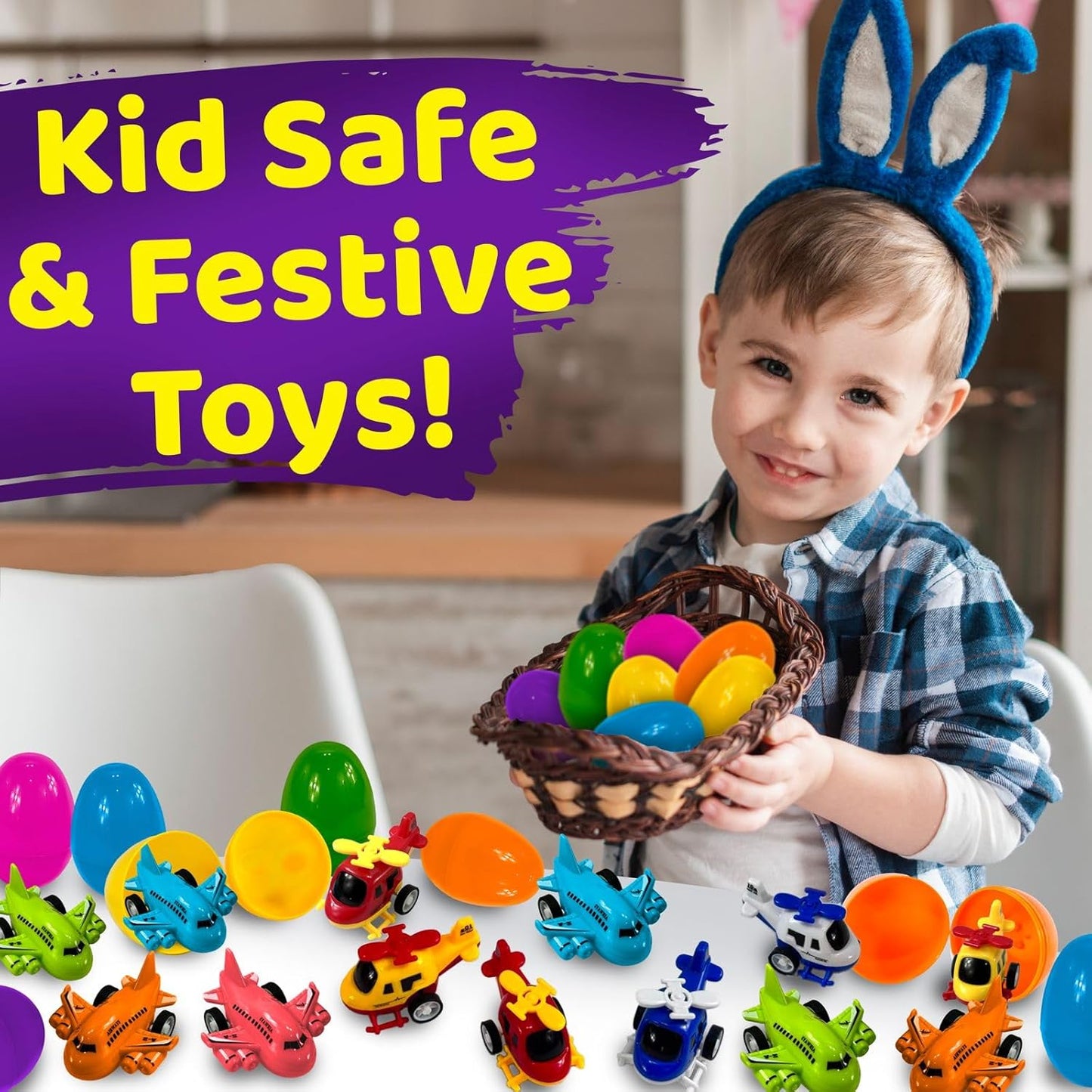 stargo 16 Pack Colorful Prefilled Easter Eggs bulk with toys - mini Ai