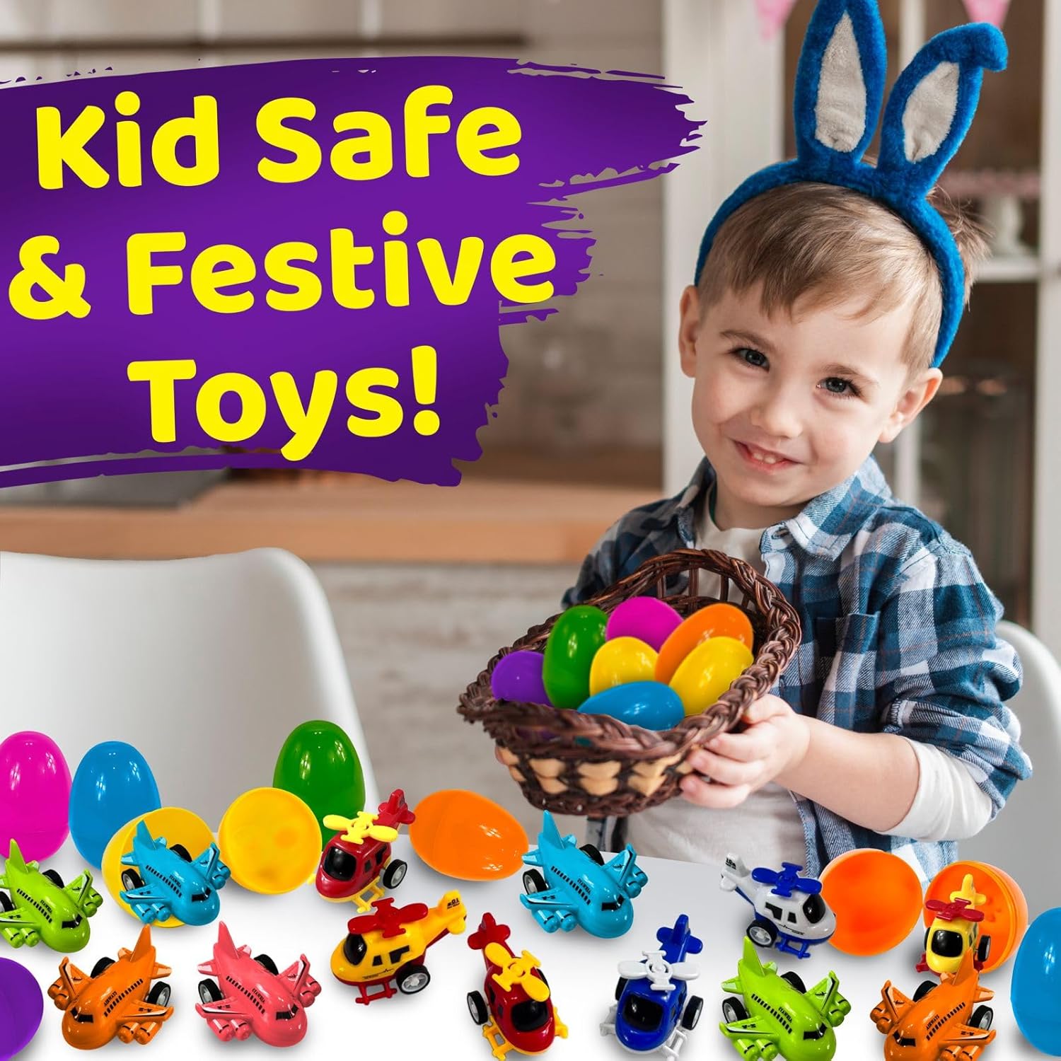 stargo 16 Pack Colorful Prefilled Easter Eggs bulk with toys - mini Ai