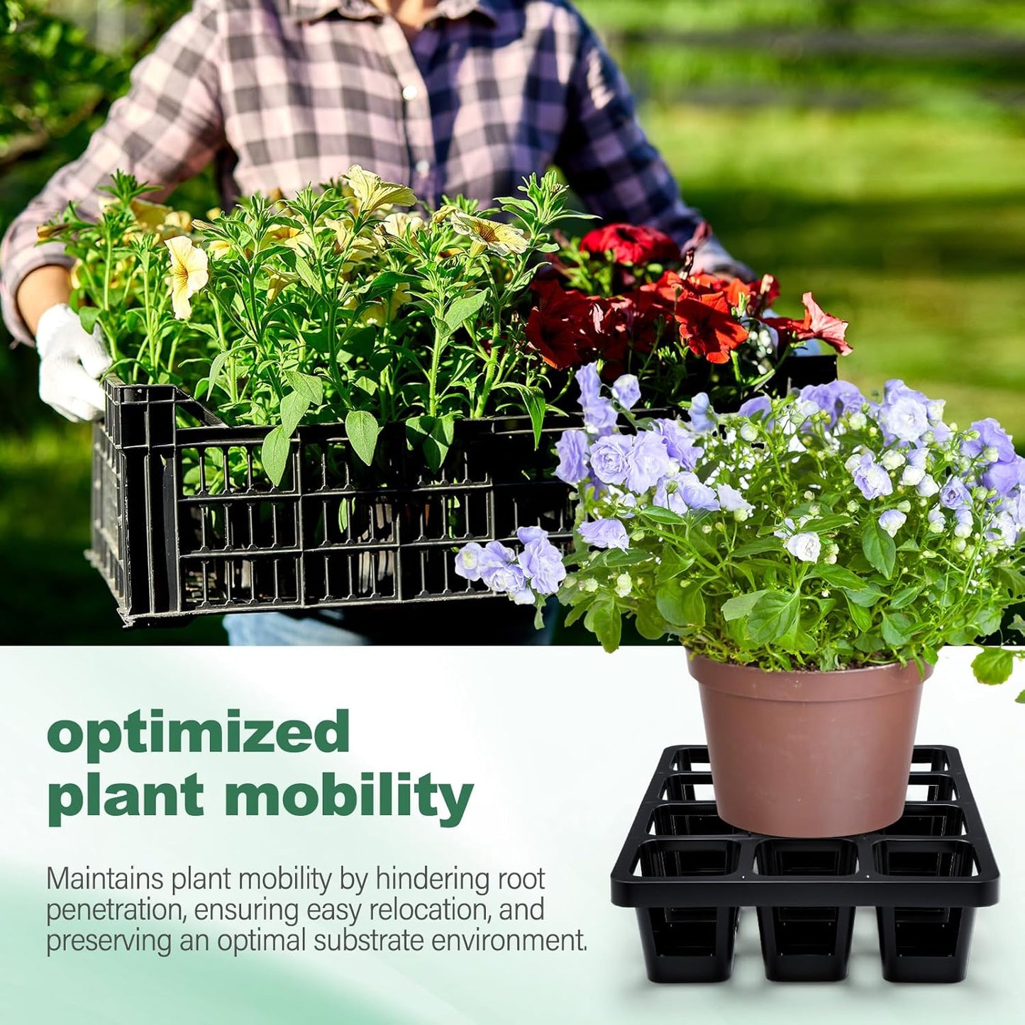 7 Pcs Pot Holder Plant Stands 30 Gallons Large Capacity Outdoor Stands